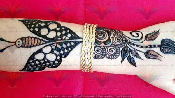 500+ Captivating Backhand Mehndi Designs: A Visual Showcase 296 butterfly Mehndi