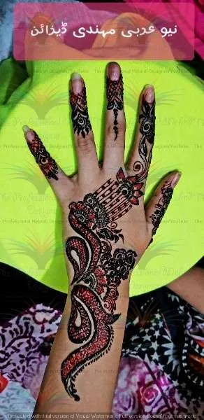 designs of cone mehndi red cone