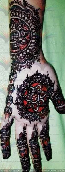 Picture Images of Mehndi Designs tikki gool
