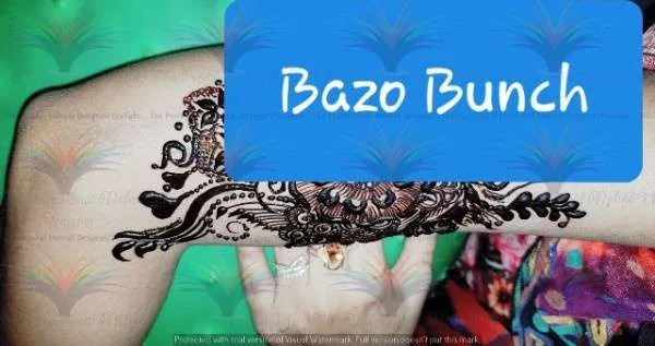 bazo bunch mehndi design