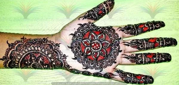 Multicolour mehndi design