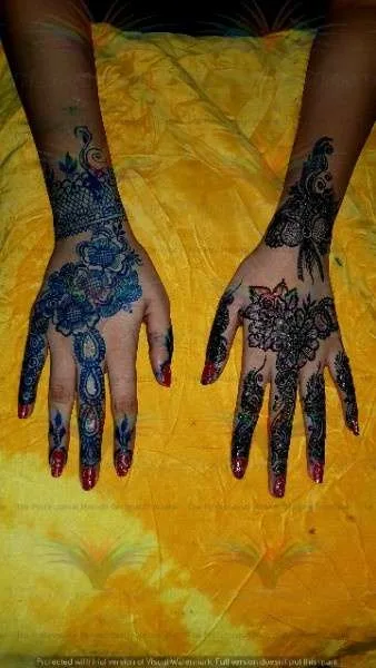 blue mehndi design