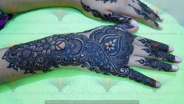 50 Best Backhand Mehndi Design Pictures and Videos 31 Full Back hand mehndi design Picture Photo