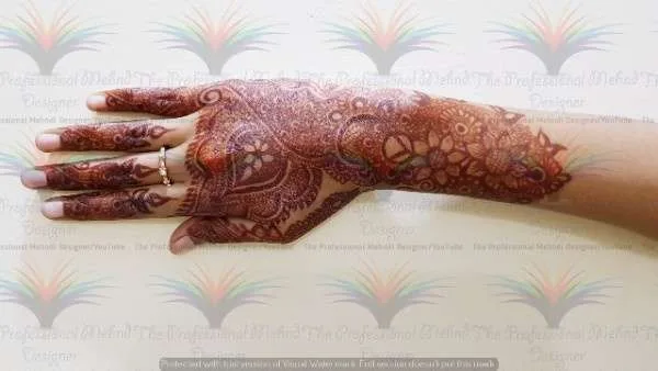 mehndi design back side