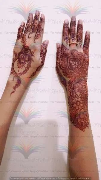 back side mehndi result