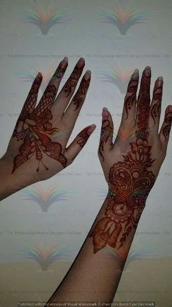 hand backside design of mehndi