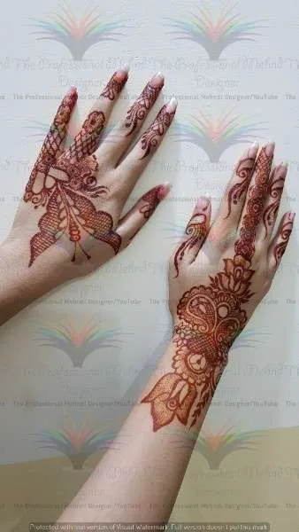 beautiful hands with mehndi