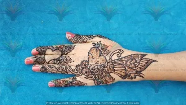 50 Best Backhand Mehndi Design Pictures and Videos 25 Flower Mehndi Design Hand Back Side