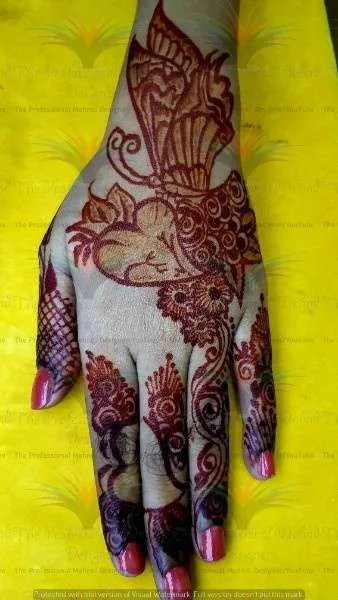 back side design of butterfly