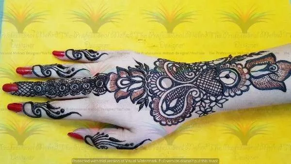 50 Best Backhand Mehndi Design Pictures and Videos 20 Unique Backhand side Mehndi Design