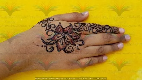 3D flower deisgn for mehndi