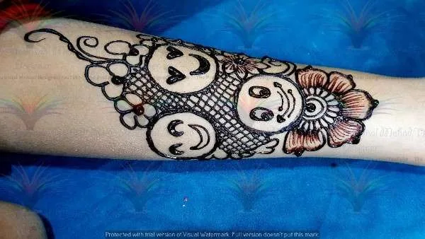 emojo with cone mehndi