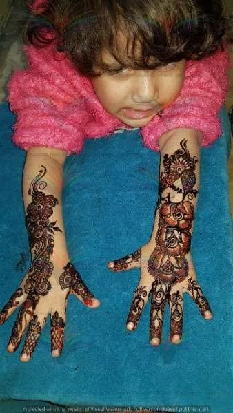 baby girl mehndi design