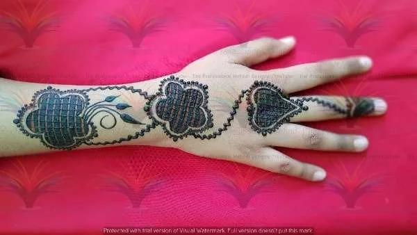 back hand side designs of hina
