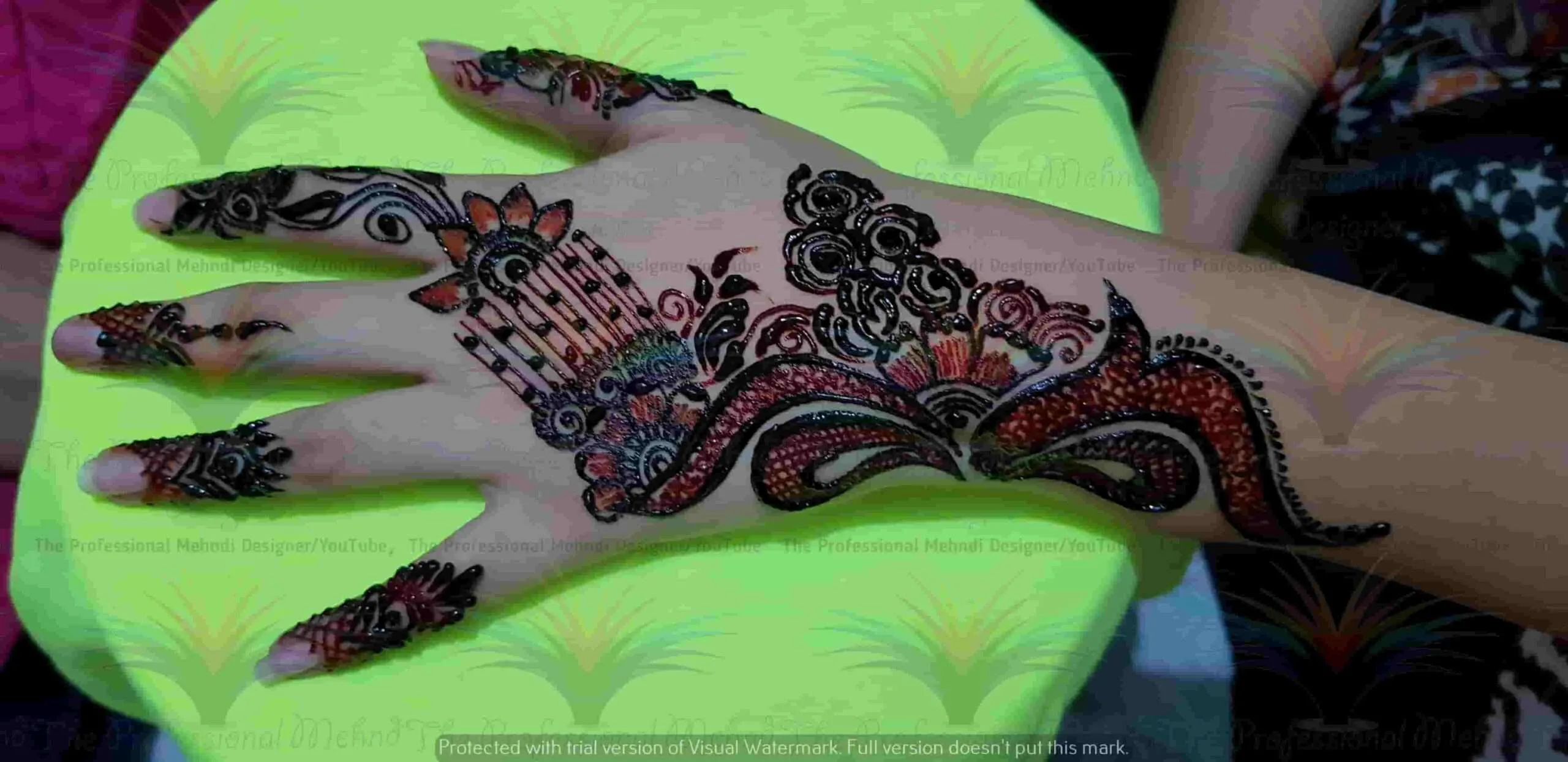 arabic mehndi handback side