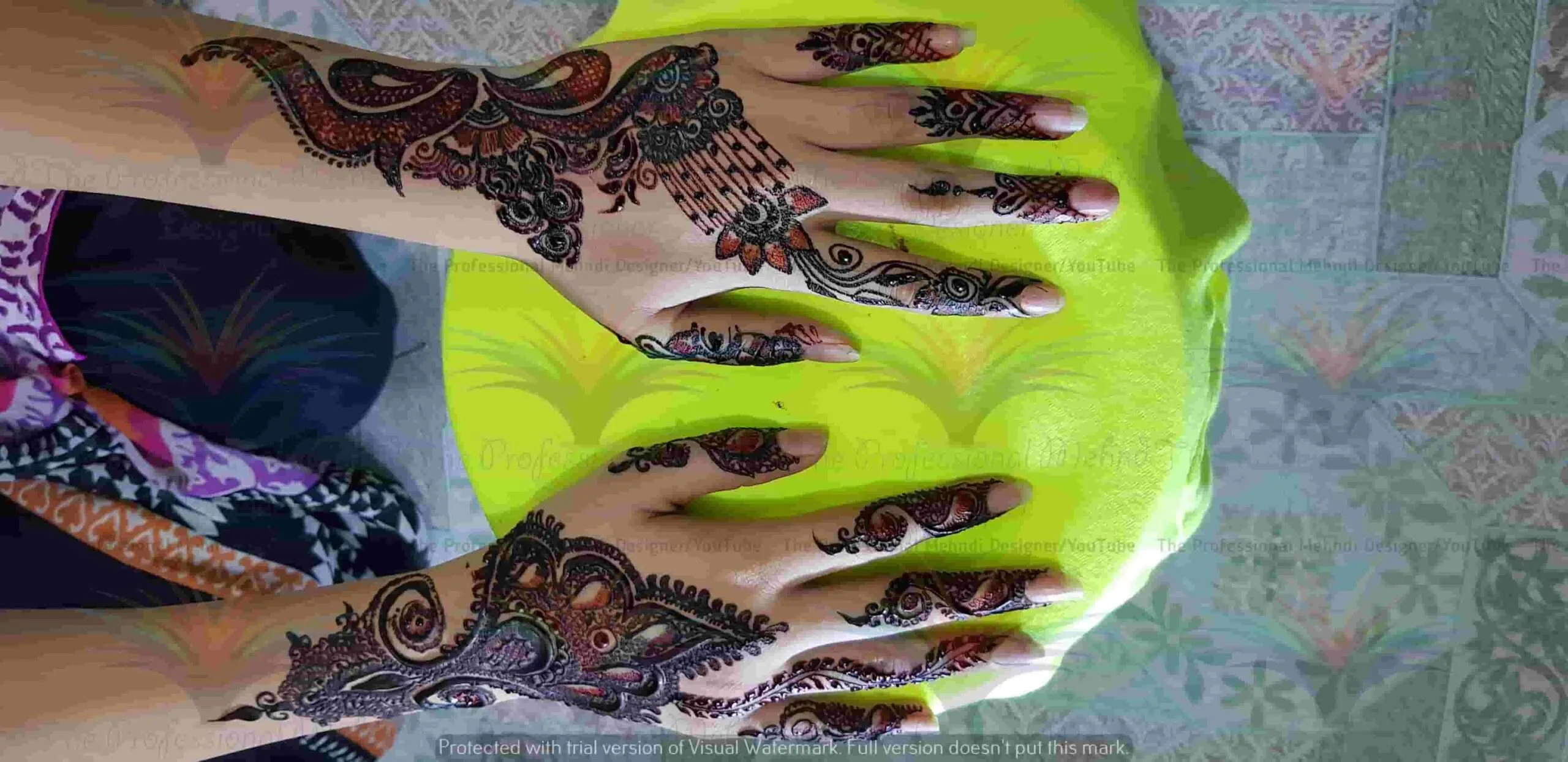 both hand mehndi design