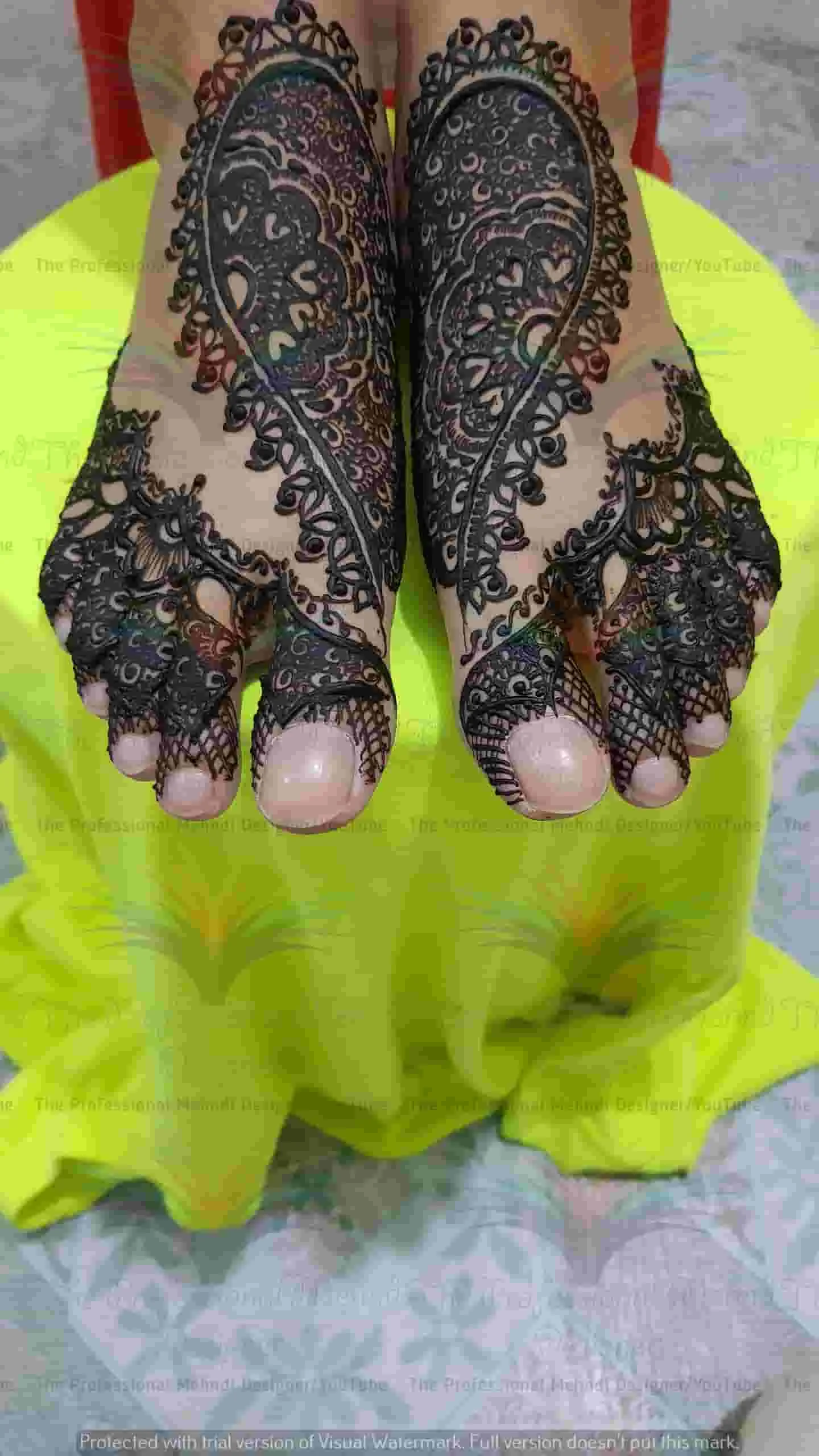 bridal foot mehndi