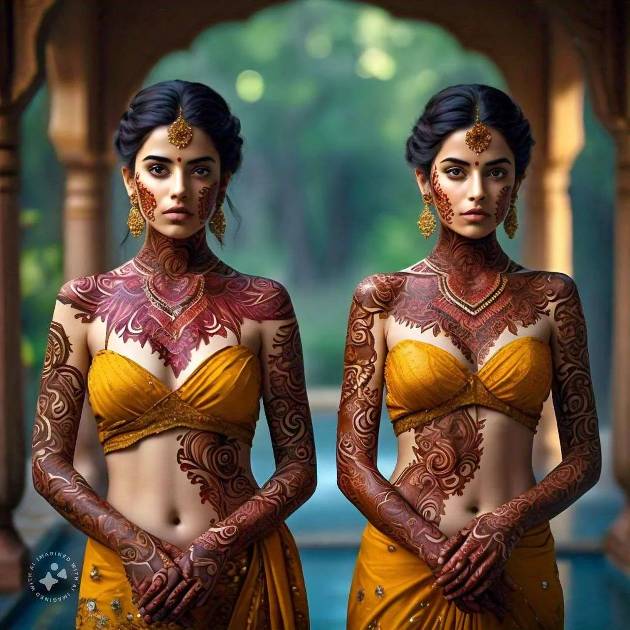 Full Body Mehndi Design AI GENERATED