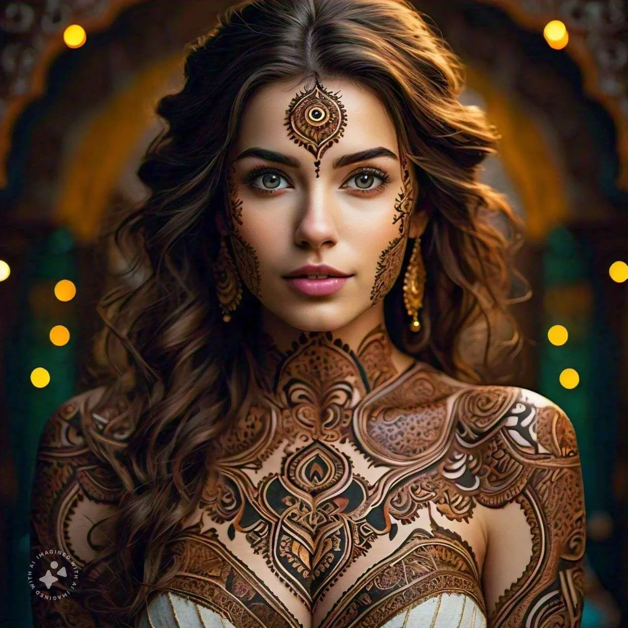 Full Body Mehndi Design AI GENERATED
