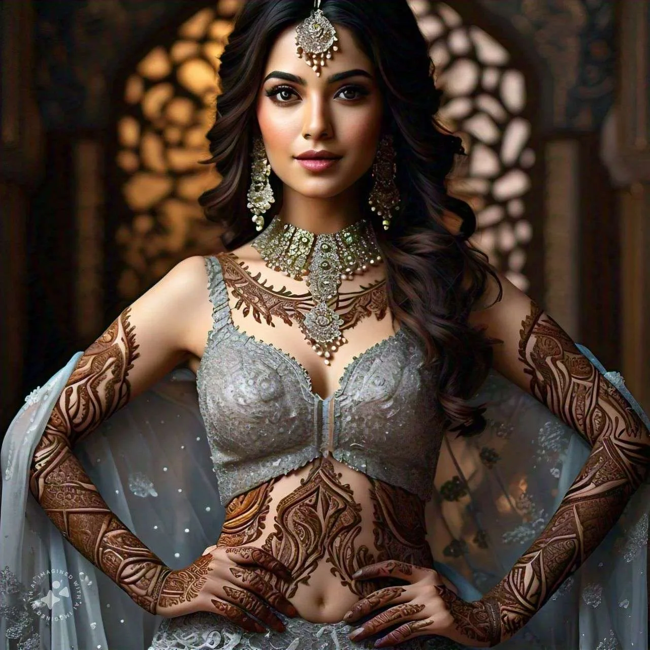 Full Body Mehndi Design AI GENERATED