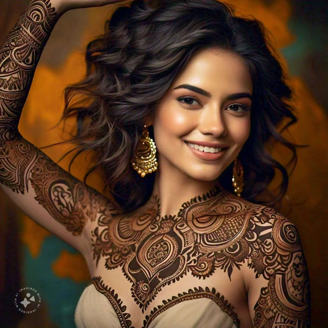 Full Body Mehndi Design AI GENERATED