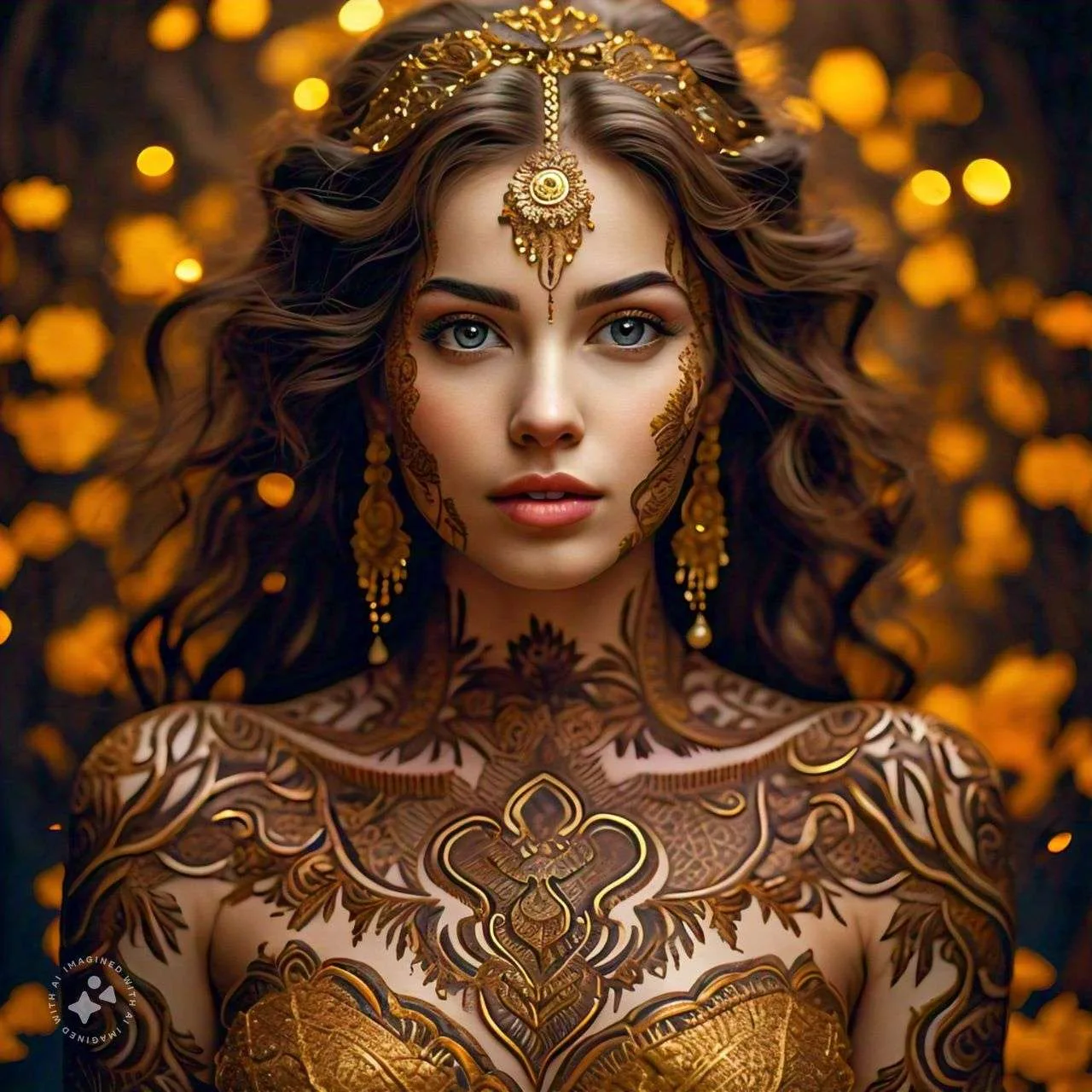 Full Body Mehndi Design AI GENERATED