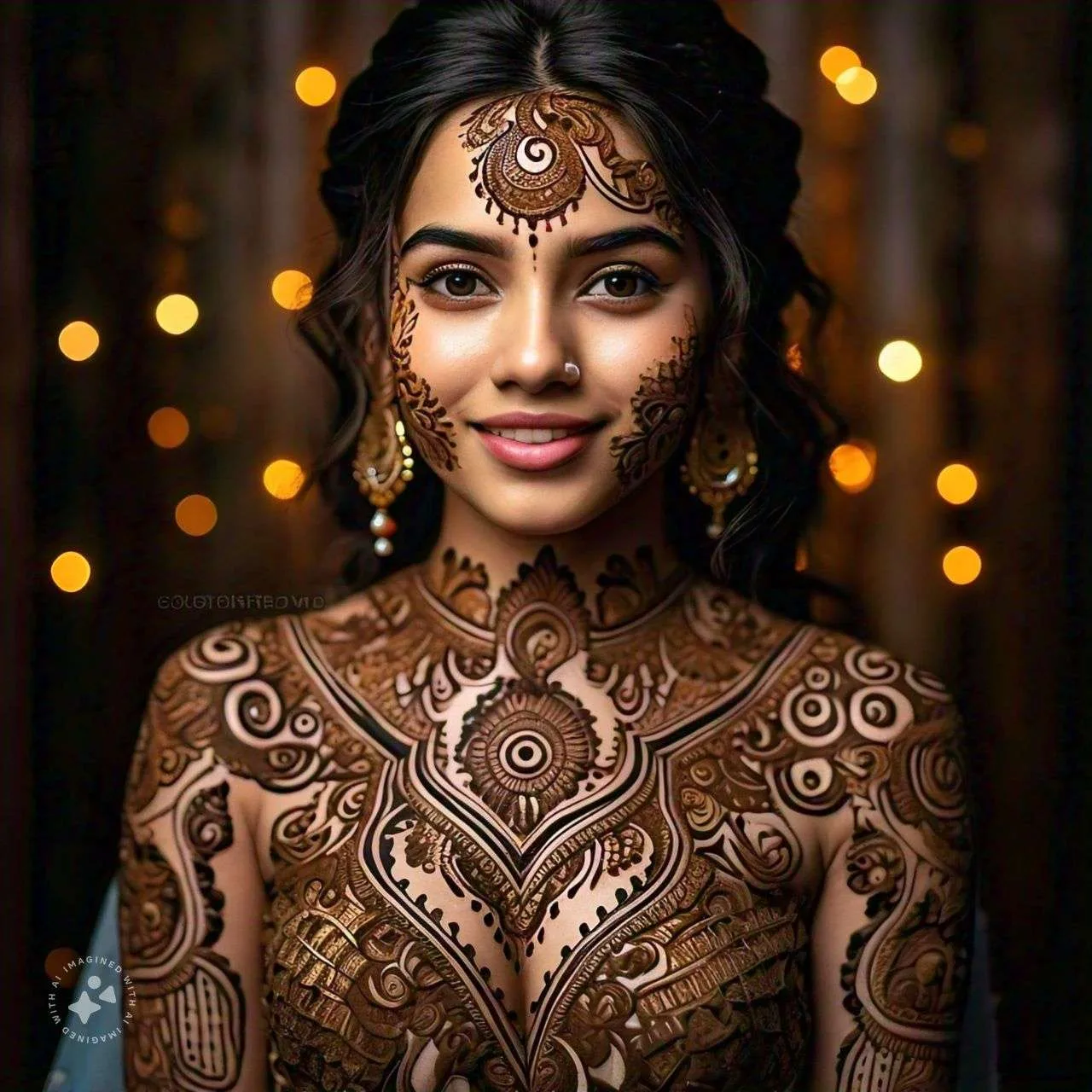 Full Body Mehndi Design AI GENERATED