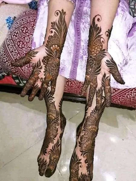full body bridal mehndi
