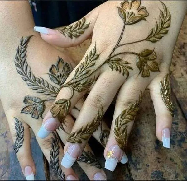 50 Best Backhand Mehndi Design Pictures and Videos 41 Easy Mehndi Design Hand Back Side