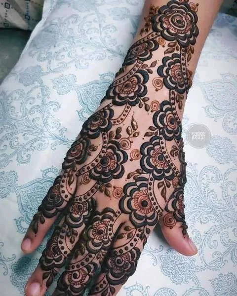 50 Best Backhand Mehndi Design Pictures and Videos 44 Hand Mehndi Desing Back Side