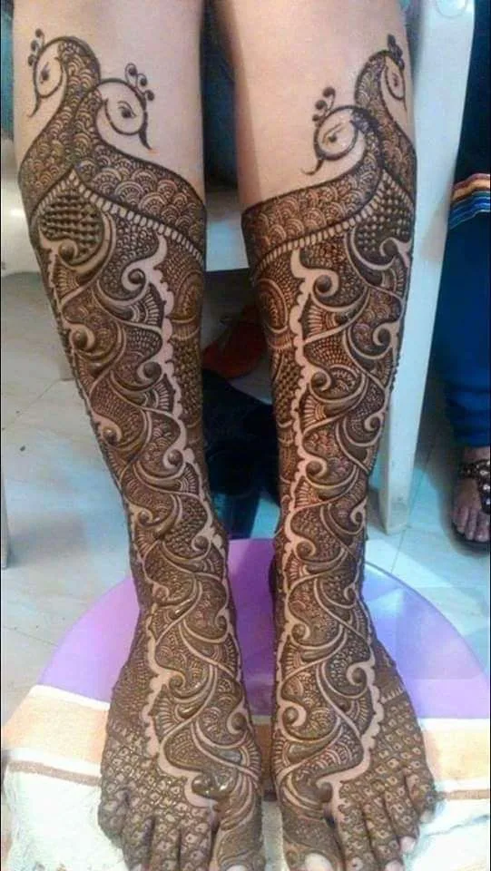 Feet Cone Designs of Mehndi