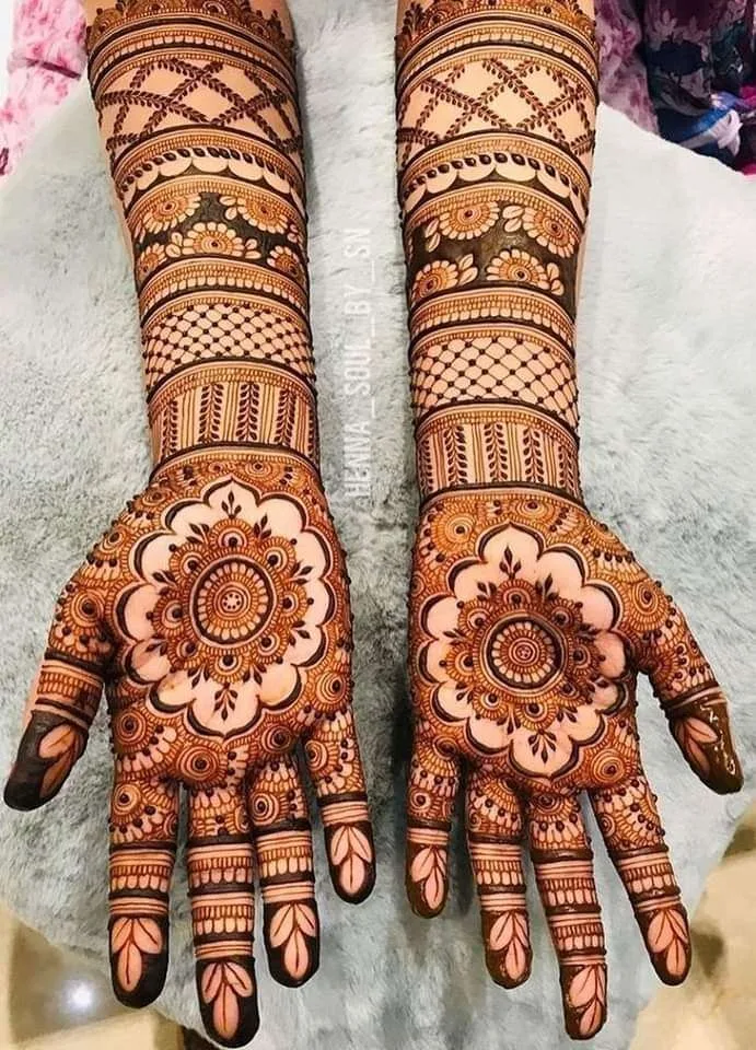 50 Best Fronthand Palm Mehndi Design Picture and Videos 36 full hand mehndi both hand