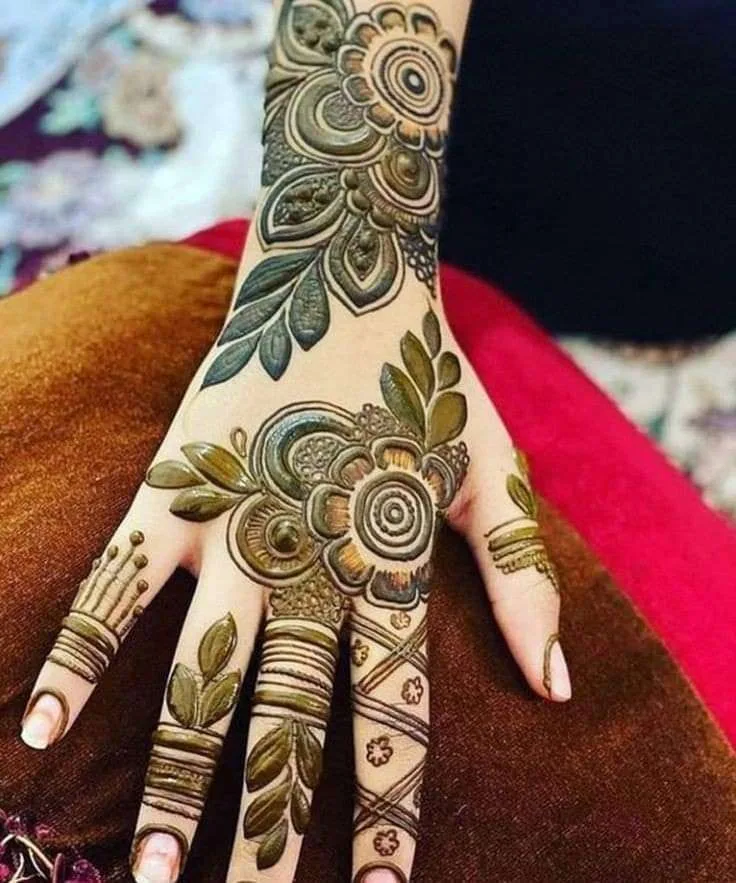 250+ Best Mehndi Designs for Hand Picture and Videos 164 back side mehndi