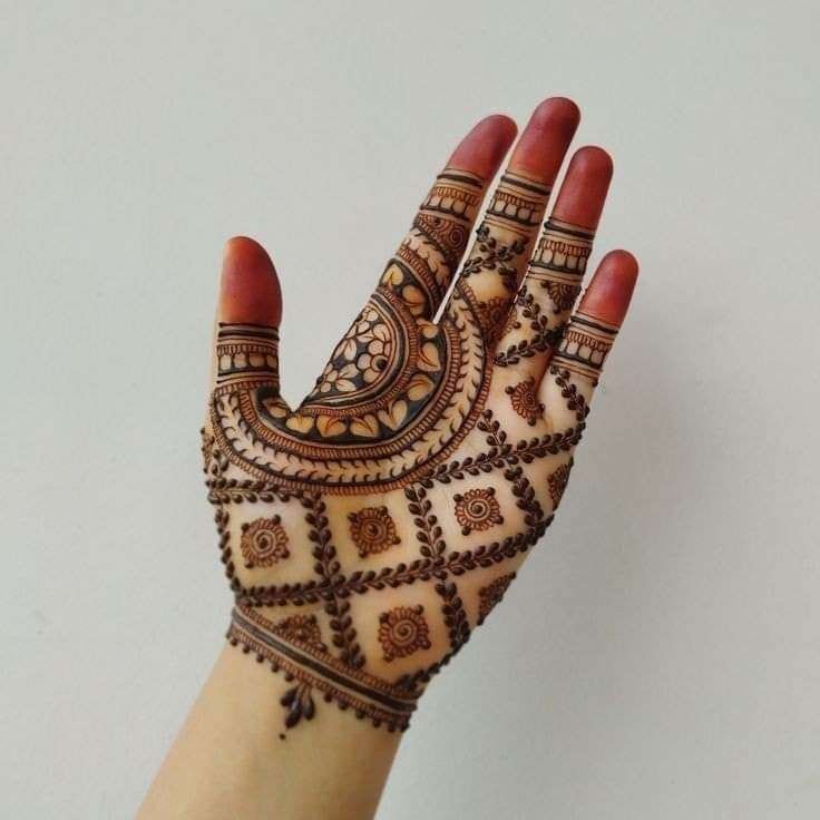 Mehndi Design | 100 Best Mehndi Design | Mehndi Design Hand Foot Fingers 18 Palm Mehndi desings front hand