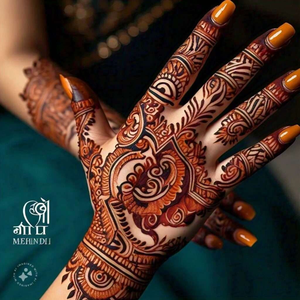 Mehndi Designs Generated by AI: Revolutionizing Traditional Art 34 ai hand design