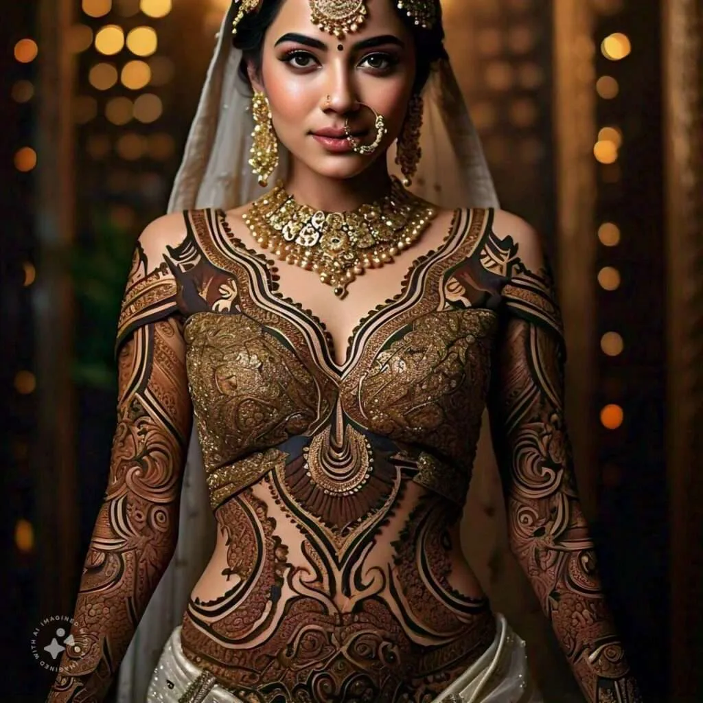 500+ Captivating Backhand Mehndi Designs: A Visual Showcase 265 breast mehndi design