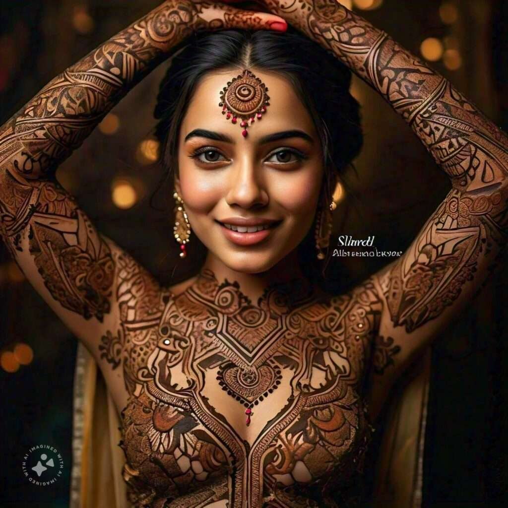 Mehndi Designs Generated by AI: Revolutionizing Traditional Art 12 full body mehndi