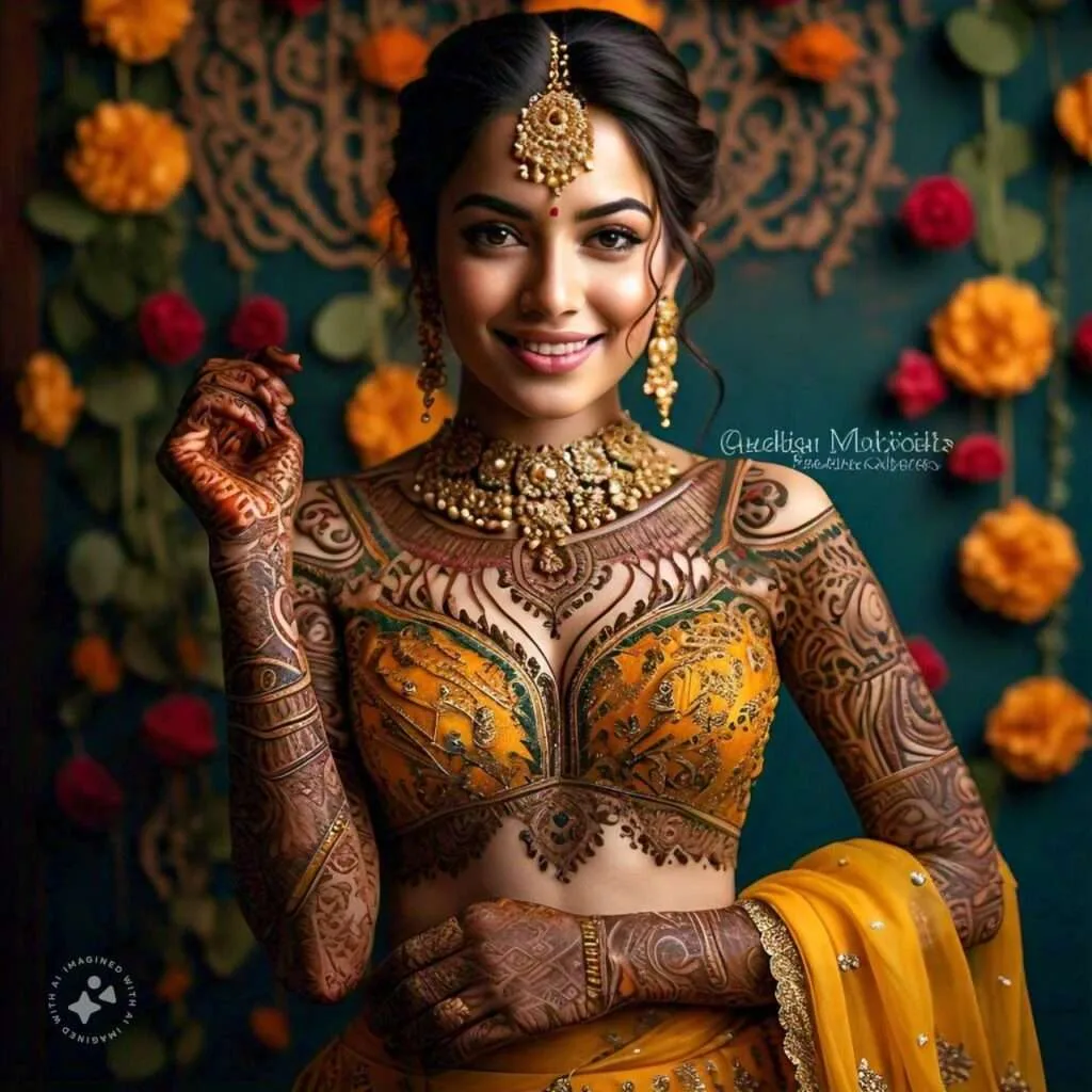 500+ Captivating Backhand Mehndi Designs: A Visual Showcase 260 ai generated mehndi design 3 Simple Mehndi Designs