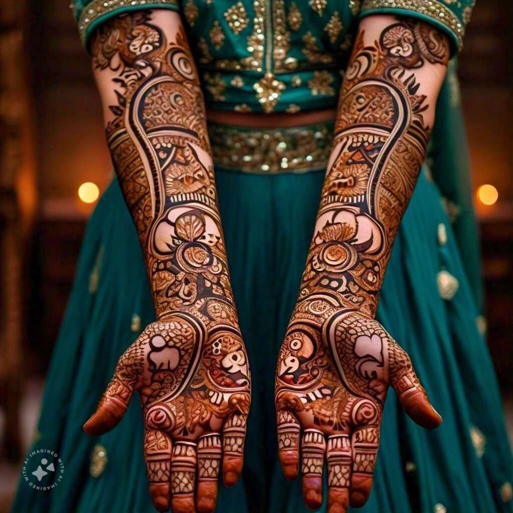 Mehndi Designs Generated by AI: Revolutionizing Traditional Art 25 ai hand mehndi desig