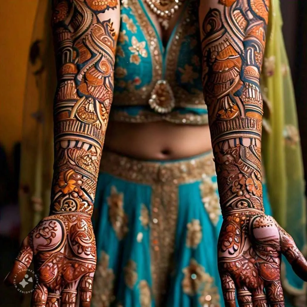 500+ Captivating Backhand Mehndi Designs: A Visual Showcase 268 hinna ai generated
