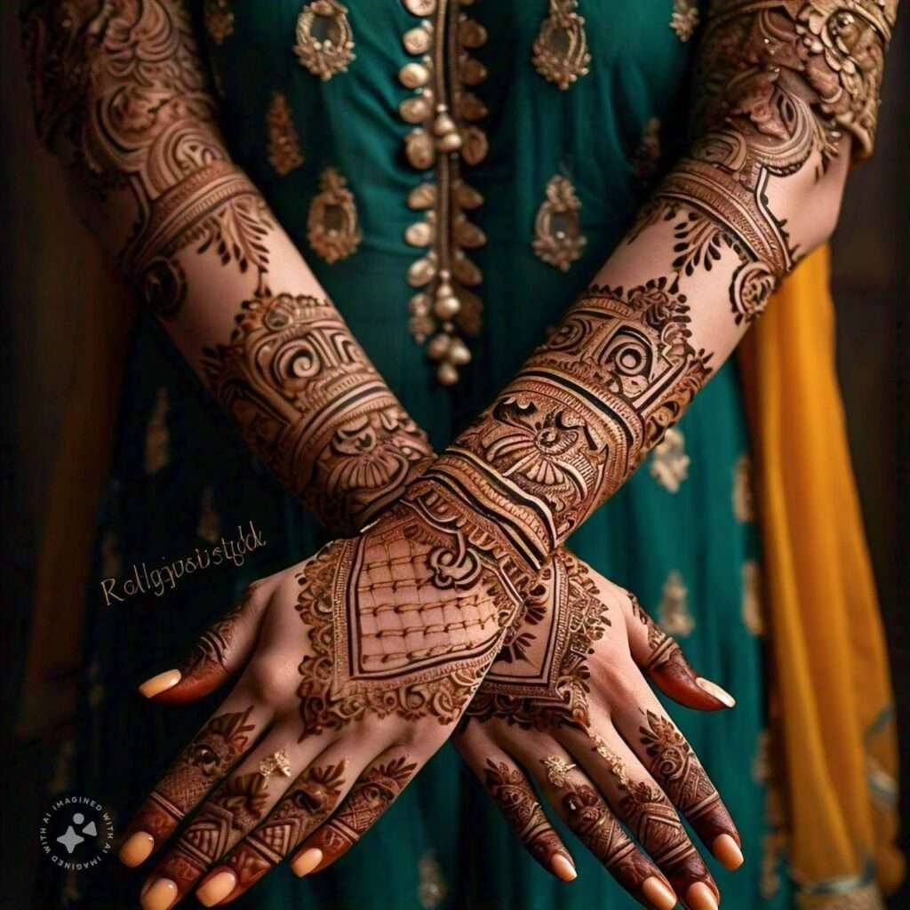 Mehndi Designs Generated by AI: Revolutionizing Traditional Art 17 ai hand design of cone mehndi