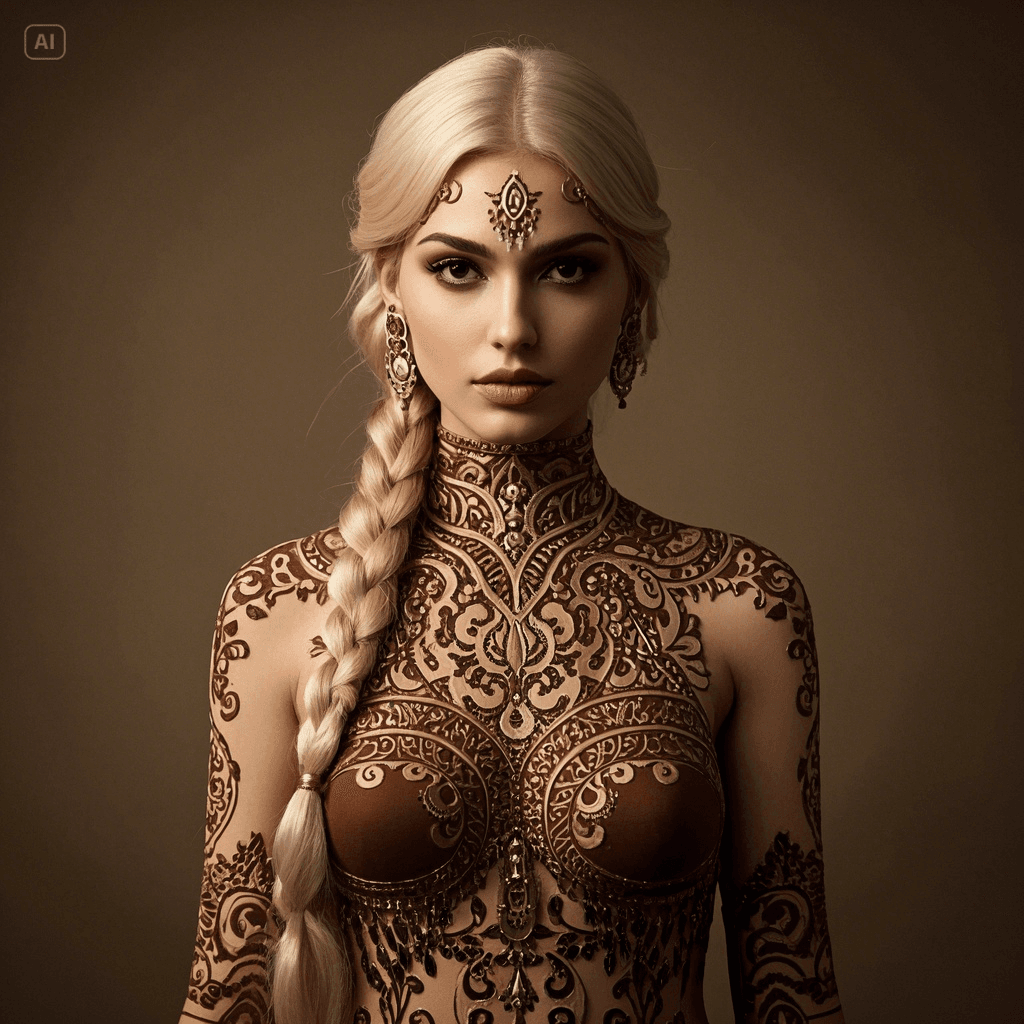 Create Mehndi Designs Using AI Tools | Show off Stylish Mehndi Designs Using Artificial Intellegence 28 AI Generated Mehndi Designs