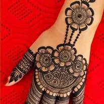 mehndi design hand back side 