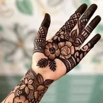 250+ Best Mehndi Designs for Hand Picture and Videos 115 frot hand palm mehndi design with beautiful flower