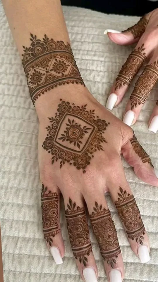 250+ Best Mehndi Designs for Hand Picture and Videos 129 back hand design of mehndi