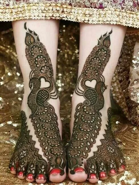 beautiful foot mehndi design