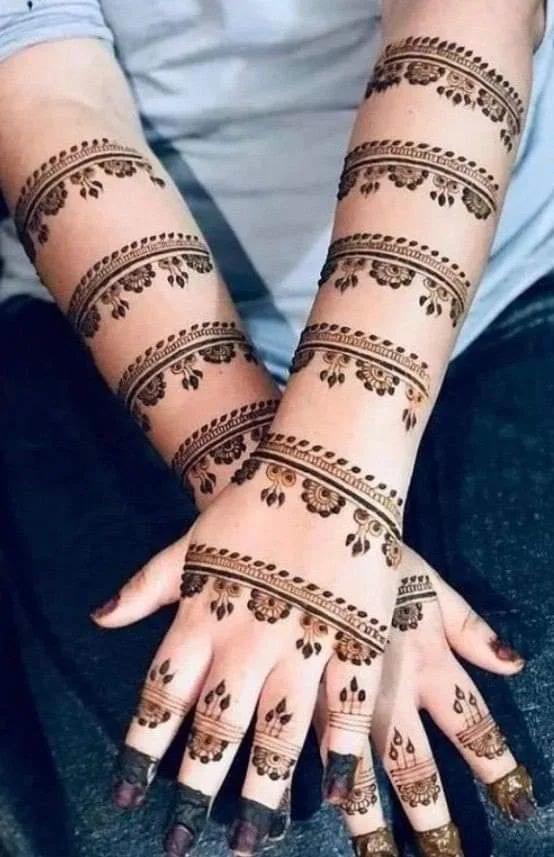 250+ Best Mehndi Designs for Hand Picture and Videos 80 easy and full hand mehndi design hand back sdie