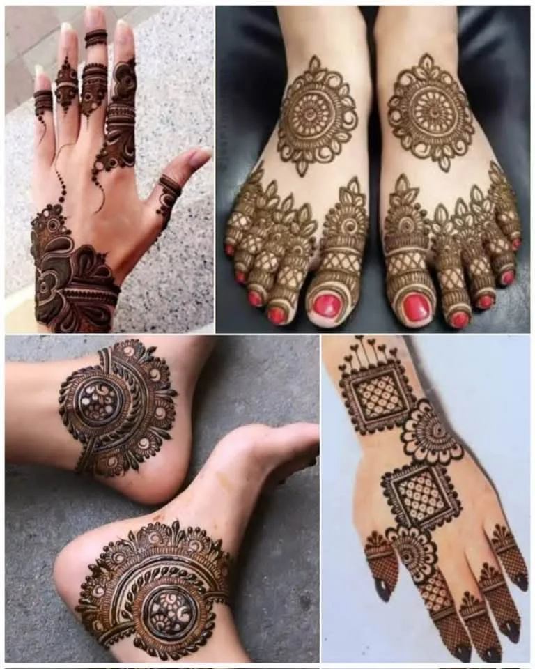foot and hand mehndi design