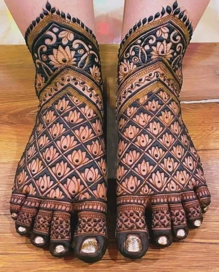 foot mehndi india style