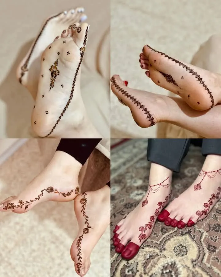 simple foot mehndi designs